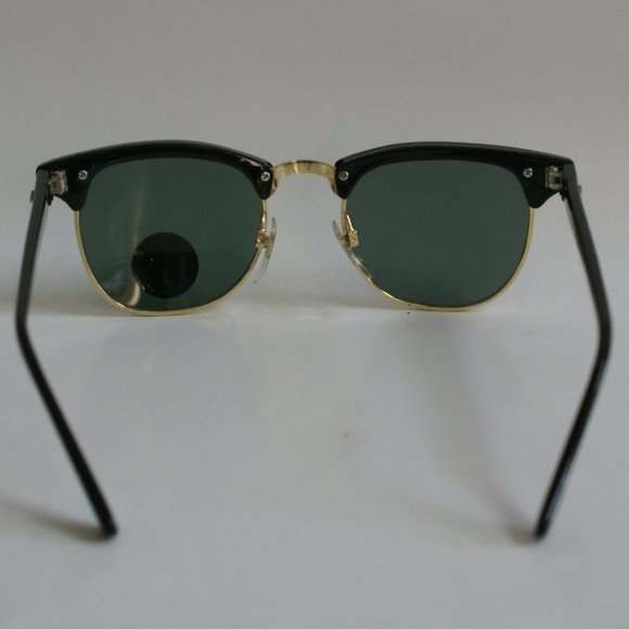NWT Vintage Soho/Clubman style glass G-15 lens laminated top combo sunglasses - Picture 3 of 5